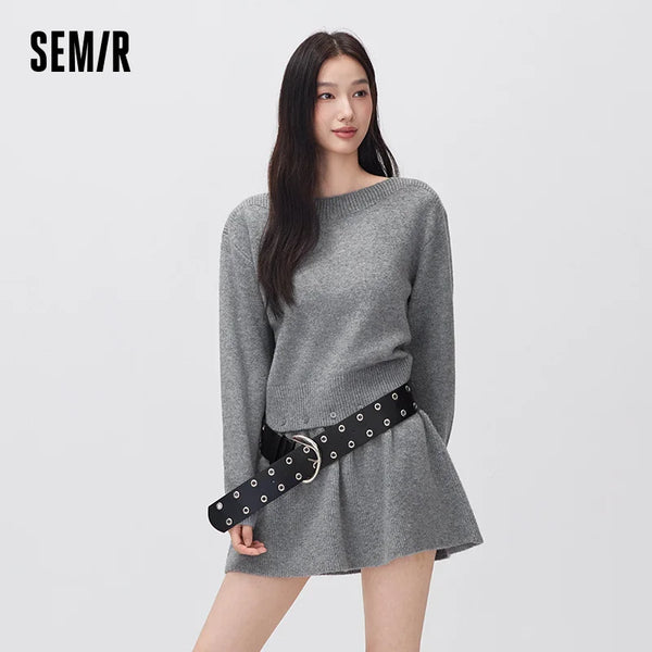 អាវយឺតប៉ាក់ Semir សម្រាប់នារី អាចដោះចេញបាន រចនាបថតិចតួចបំផុត ឆ្នាំ២០២៦ សម្លៀកបំពាក់រដូវរងាថ្មី ពាក់ប្រចាំថ្ងៃ រចនាបថទីក្រុង ធម្មតា អាកាសធាតុត្រជាក់ ស្រទាប់