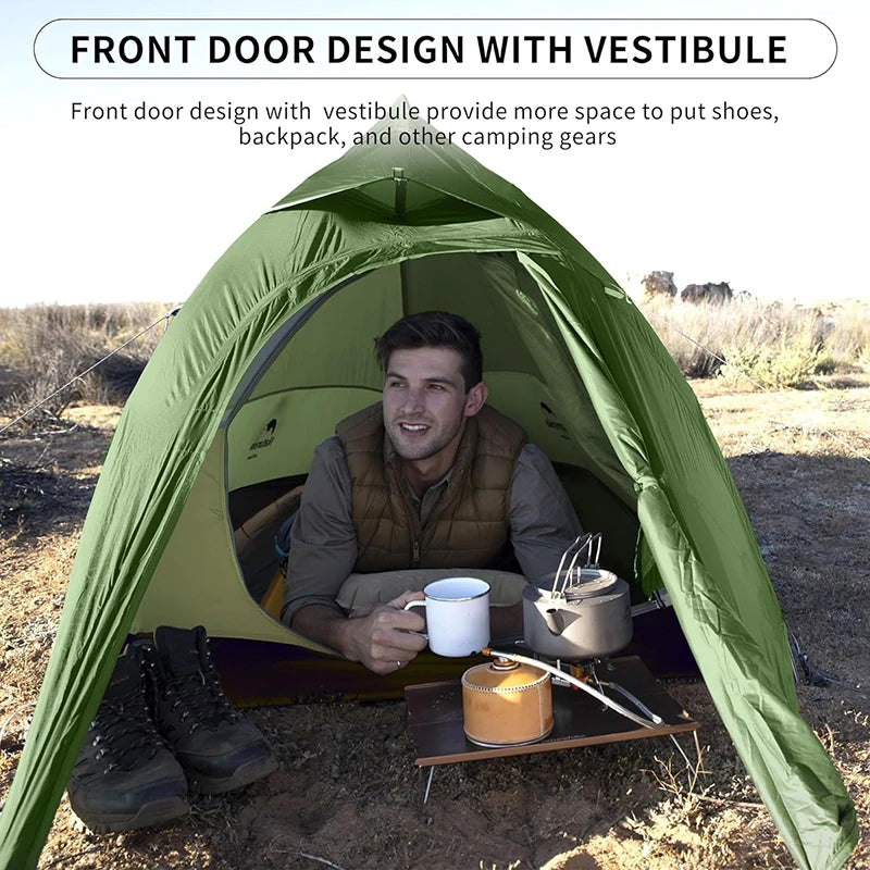 Naturehike Cloud Up 1 Person Camping Tent Portable Ultralight Waterproof Tent Outdoor Travel Beach Hiking Backpacking Tent