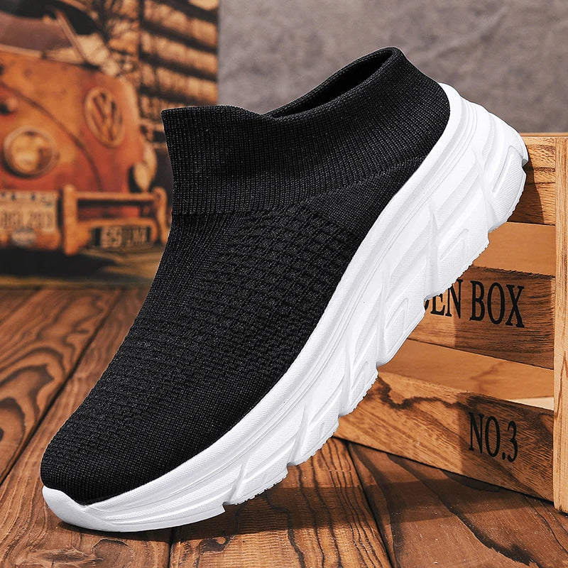Mens Walking Shoes Summer New Style Semi Draggable Easy Take Off Breathe Cushioning Couples Daily Commuting Walking Casual Shoes
