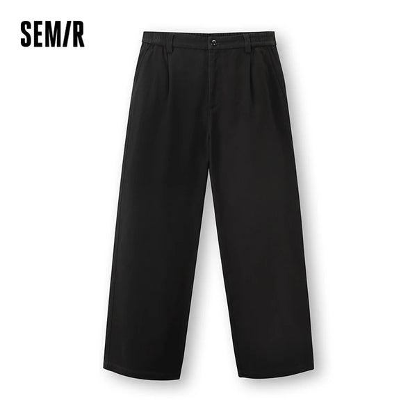 ខោបុរស Semir ធម្មតា ក្រណាត់ដុសខាត់ ងាយស្រួលប្រើ រលុង ជើងត្រង់ ឆ្នាំ២០២៦ រដូវរងាថ្មី ស្លៀកប្រចាំថ្ងៃ រចនាប័ទ្មធម្មតាក្នុងទីក្រុង