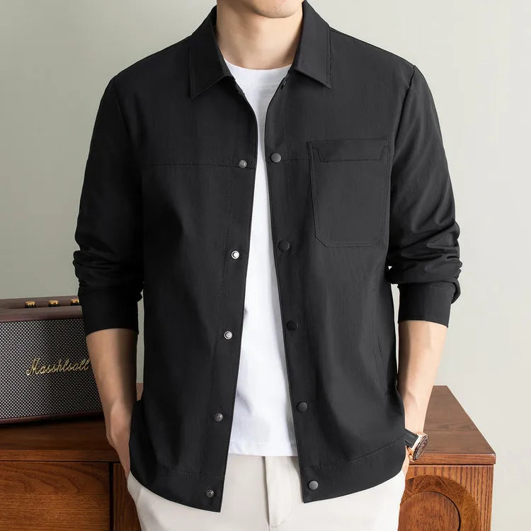 Men's Business Casual Jacket, Windproof and Breathable Short Coat, High-quality Spring and Autumn Top