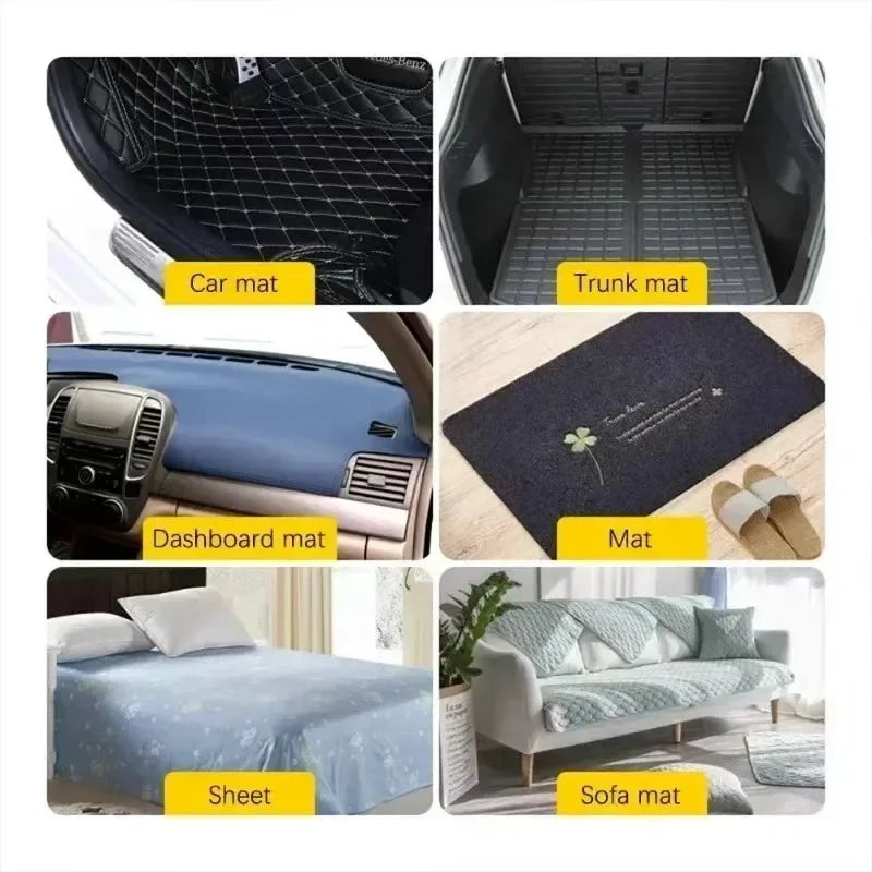 Double-Sided Adhesive Velcro Car Floor Mat Invisible Fixed Sticker Anti-Slip High Temperature Resistant Auto Interior Accessory