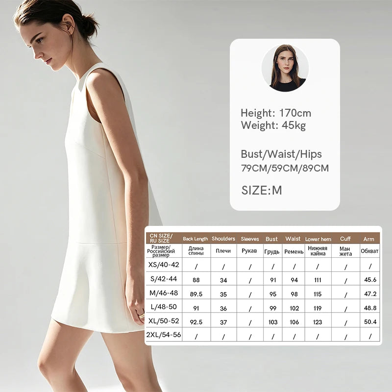 Amii Sleeveless Women's Dress 2026 Summer New O-Neck Patchwork Lace Cutout Elegant Office Midi Women's Casual Dresses 12622216