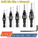 5pcs Countersink Drill Woodworking Drill Bit Set Drilling Pilot Holes for Screw Sizes #5 #6 #8 #10 #12 Cutter Screw Hole Drill HSS Silver 5-12