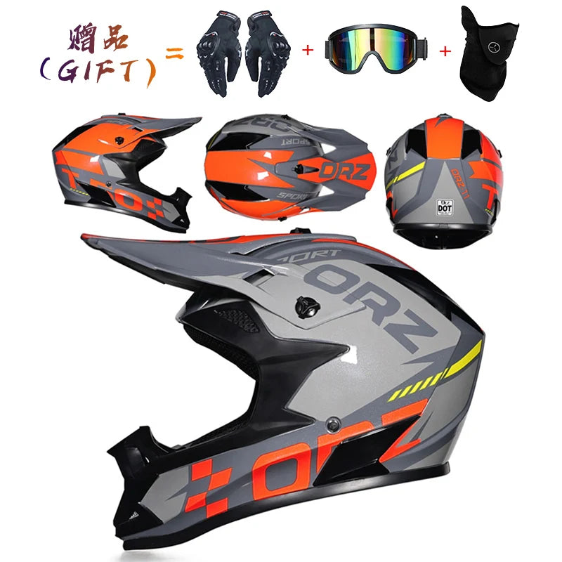 Motorcycle helmet motorcross off-road helmets ATV Dirtbike downhill racing helmet DOT capacete Bicycle DH speed reduction