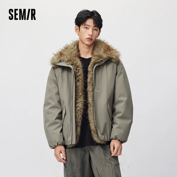 អាវក្រៅ Semir សម្រាប់បុរស កអាវរោមសត្វការពារ ការពារខ្យល់ ការពារទឹកជ្រាប រដូវរងា ឆ្លាតវៃ ធម្មតា ម៉ូដសម្រាប់គូស្នេហ៍ 2026