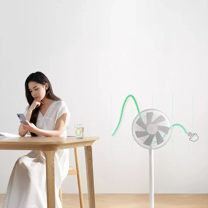 MIJIA Smart DC Frequency Conversion Standing Fan 1X Upgraded Version，Support Power Bank Power Supply，Support MIJIA APP