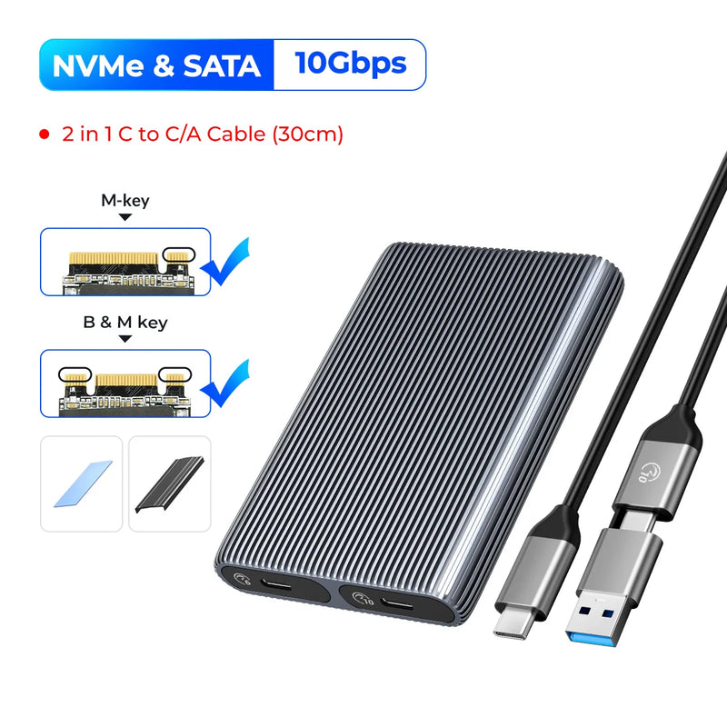 ORICO M.2 SSD Enclosure NVMe 10Gbps PCIe SSD Box for KR Big Dsicount