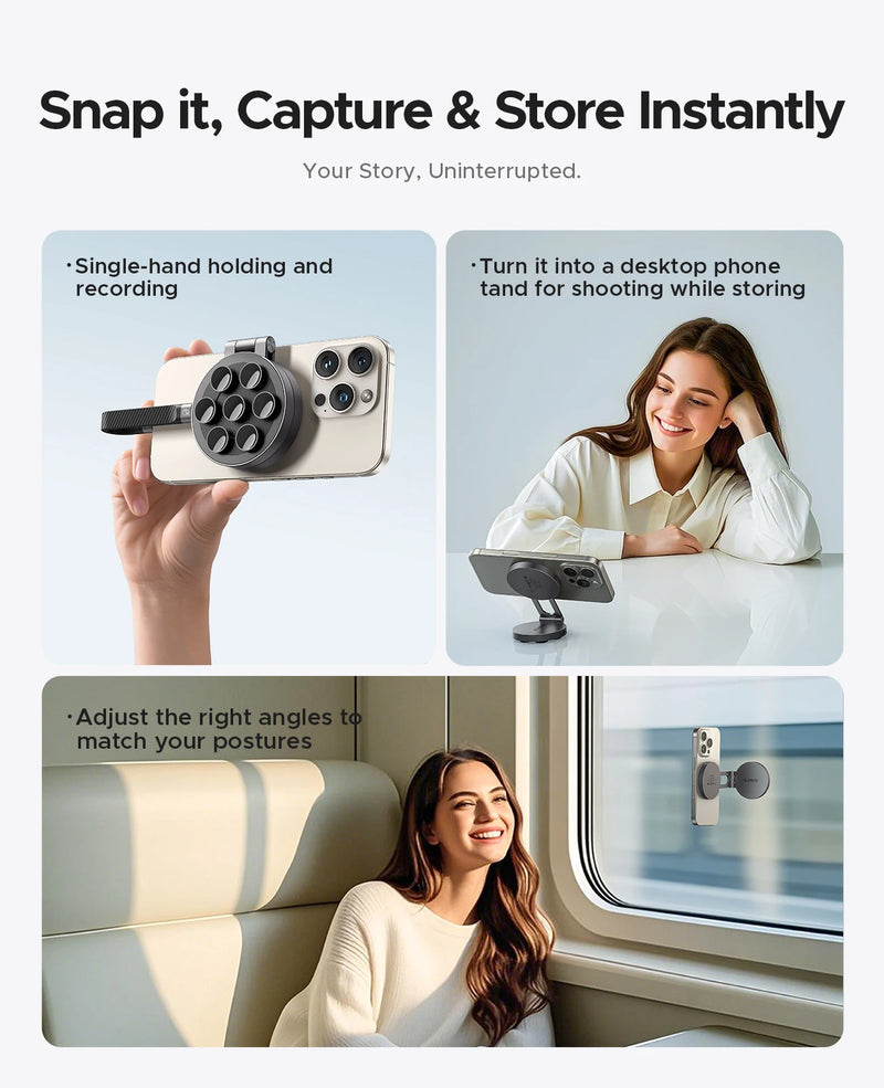 ORICO External SSD 1TB Mini Portable SSD Magnetic Ultra-Thin 2000MB/s Supports 4K ProRes HDR for Macbook PC Laptop iPhone