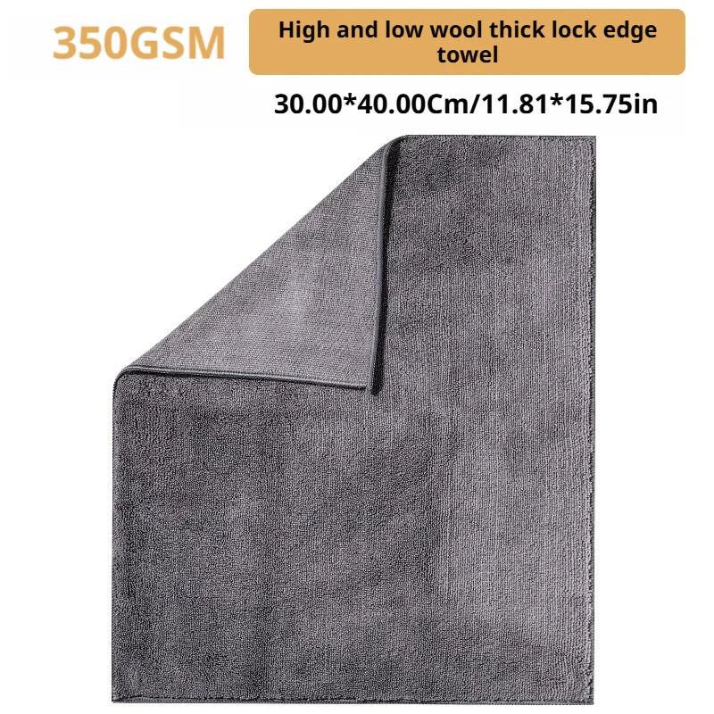SEAMETAL Car Wash Microfiber Towel Double-Sided Car Cleaning Towels Fast Drying Cloth Super Absorbent for Car Clean Accessories