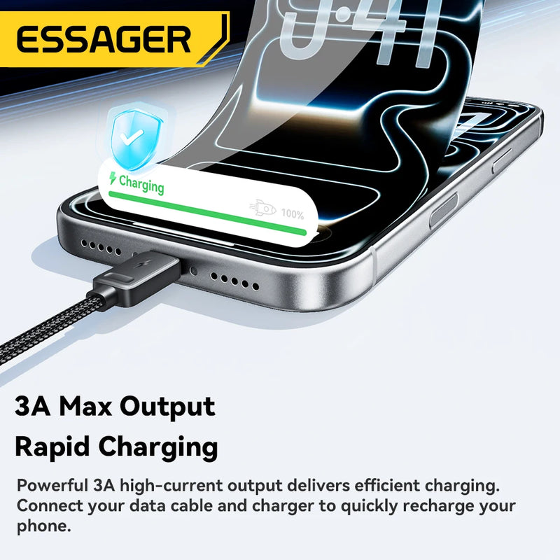 ខ្សែសាកលឿន Essager ចល័ត 4-in-1 សម្រាប់ការធ្វើដំណើរ ប្រភេទ C ស្រី ទៅខ្សែ USB ច្រើន ជាមួយអាដាប់ទ័រប្រភេទ C, មីក្រូ, និងភ្លើង 2