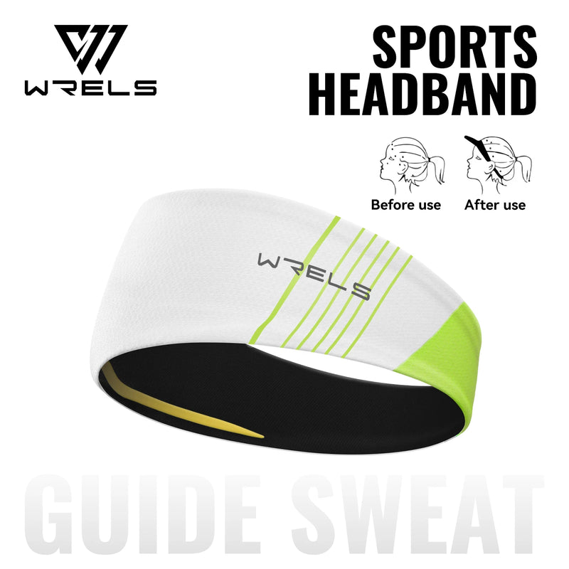 WRELS Sweatband Sweat Wicking Sports Headband Breathable Mesh Quick Dry Hair Band Elastic Ultralight Men Women Running Headband