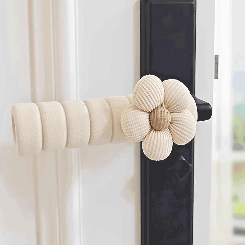 1PC Anti-Static Floral Door Handle Cover Silent Anti-Collision Door Protector,Anti-collision Decorative Door Handle Cover.