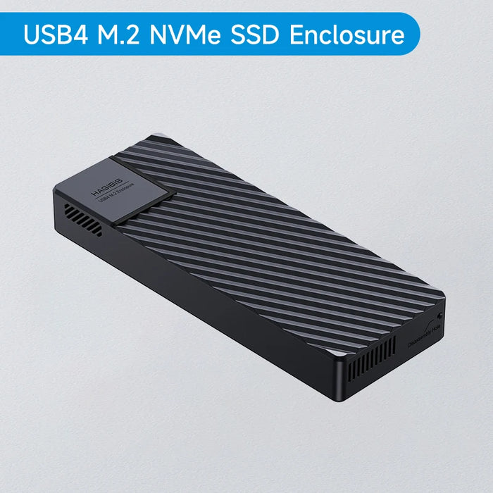 Hagibis USB 4.0 40Gbps M.2 NVMe SSD Enclosure Compatible with Thunderbolt 4/3 USB 3.2/3.1/3.0 ASM2464 External Hard Drive Case Black