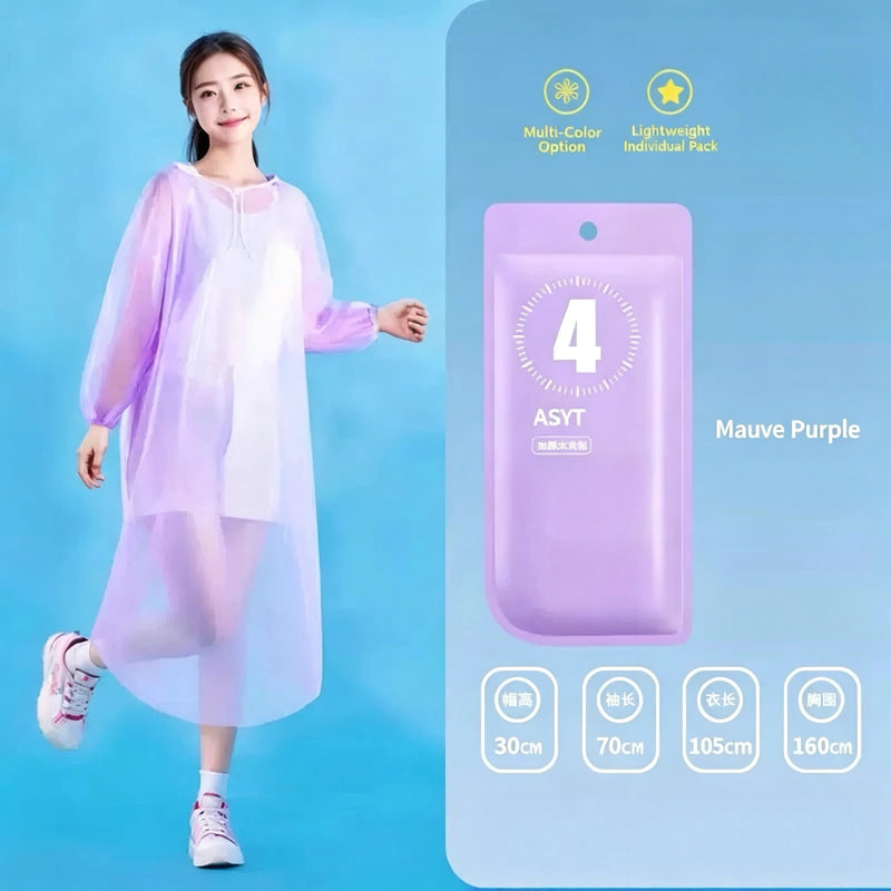 Compressed Disposable Card Raincoat Waterproof Hooded Emergency Poncho For Outdoor Travel