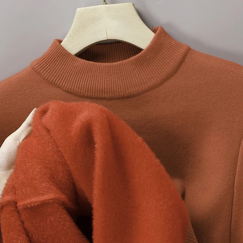2026 Men's Solid Color Half Turtleneck Knitwear Sweater Mock Neck Pullover Casual Autumn Winter Sweatshirt Brand Mens Clothing