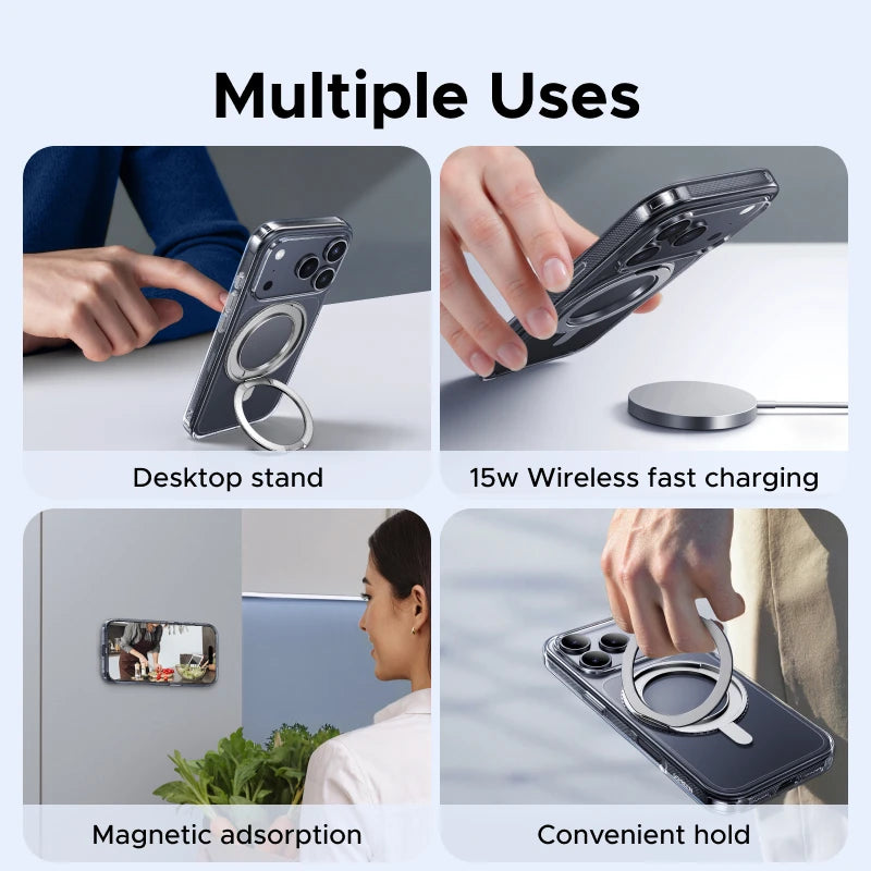 UGREEN for iPhone 18 17 Pro Max 360° Magnetic Stand Case Magnet Cases for iPhone 18pro for Magsafe Rotatable Kickstand Case 2026