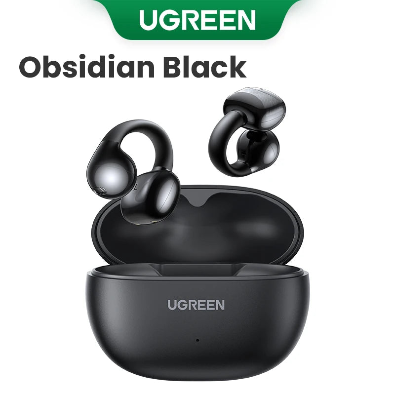 UGREEN Open Ear Clip Wireless Earbuds Bluetooth Sports Earphones Headphones in Mic with Earhooks & Ear Hook