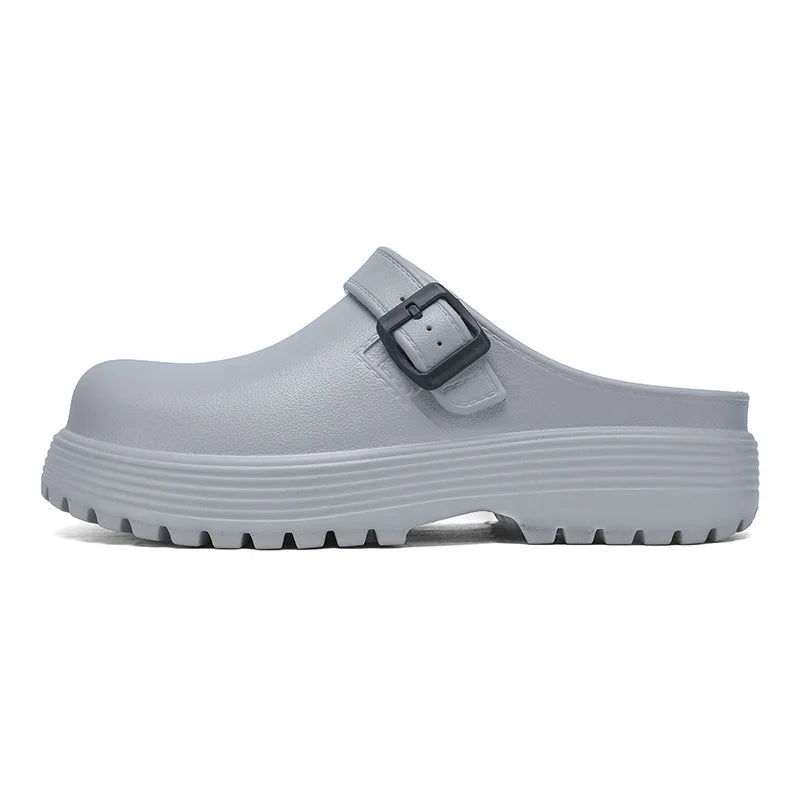 Men's Mule EVA casual slippers summer soft-sole non-slip lightweight outdoor walking beach shoe fashion dual-use sports slippers