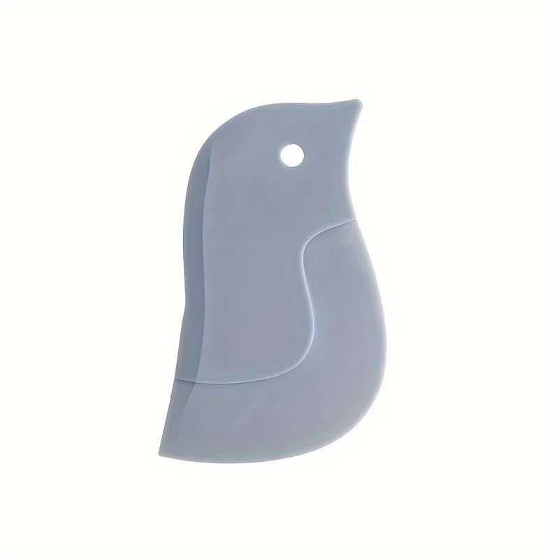 1pc Cute Penguin Soft Scraper,Multi-functional Kitchen Scraper Grease Board Scraper Baking Kitchen Practical Cleaning Tool.