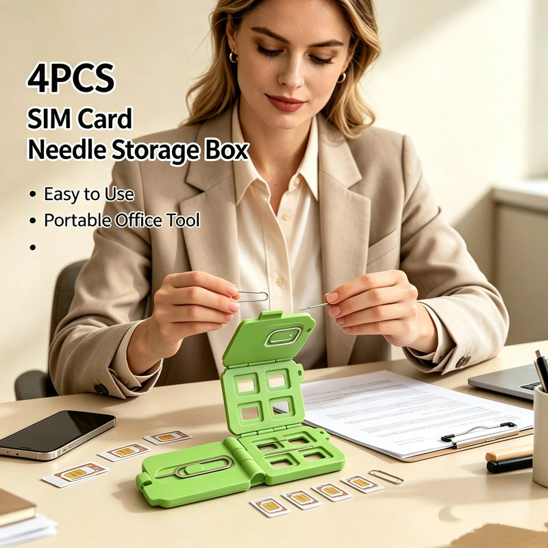 4pcs New Travel Phone Card and Pin Storage Box, Phone Card Clip, Outdoor Equipment Accessories Storage Box
