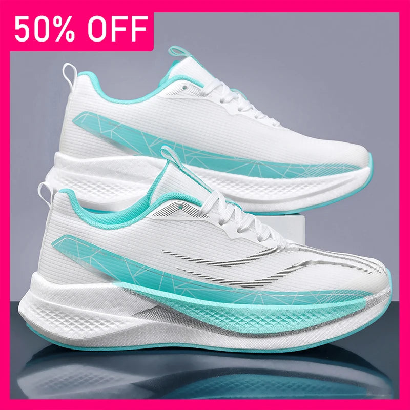 Unisex Sports Shoes Professional Running Anti Slip Cushioning Rebound Training Shoes New Youth Competition Mesh Running Shoes
