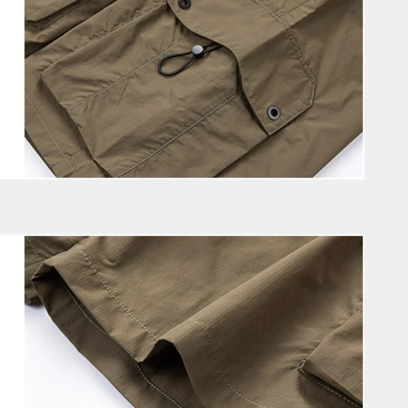 Men's Casual Cargo Shorts 2026 Summer New Style, Lightweight Shorts Outdoor Travel Hiking Beach, Multi-pocket Loose Shorts