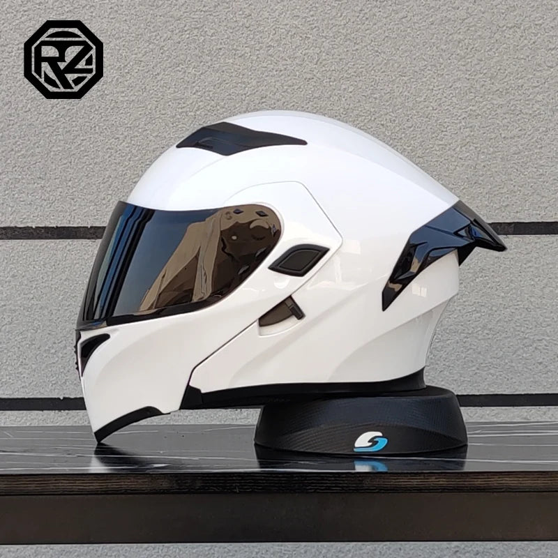 ORZ Motorcycle Helmet High Quality Dual Lens Modular Flipped Helmet Full Face Neutral Motorcycle Travel Helmet Off Road Helmet