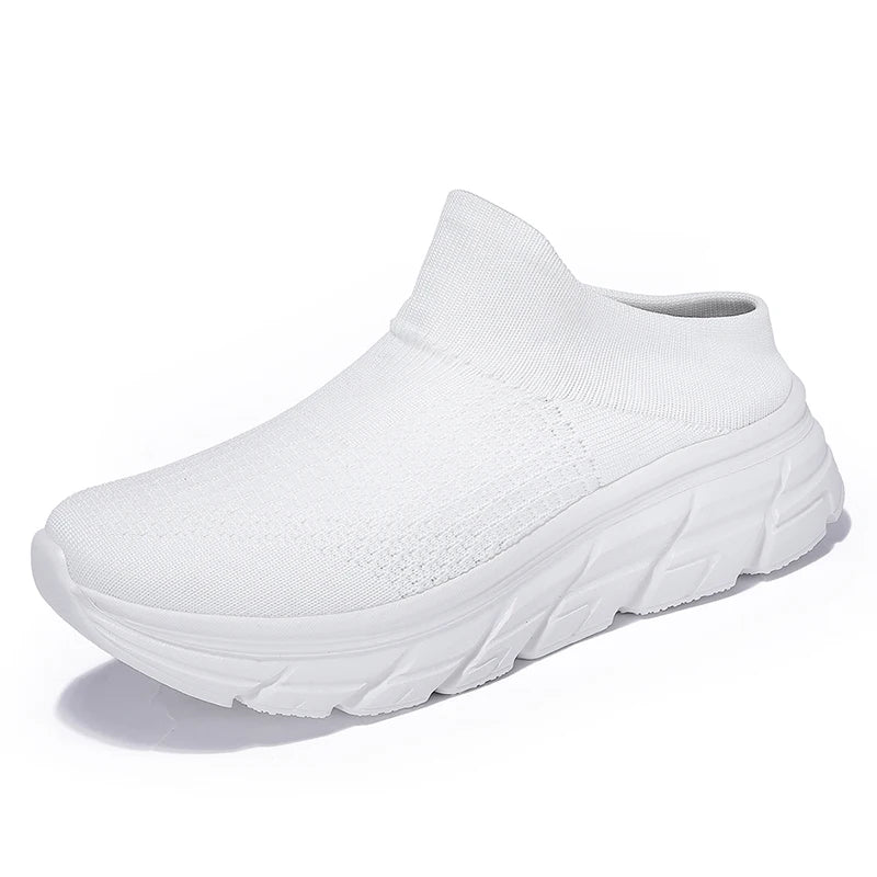 Mens Walking Shoes Summer New Style Semi Draggable Easy Take Off Breathe Cushioning Couples Daily Commuting Walking Casual Shoes
