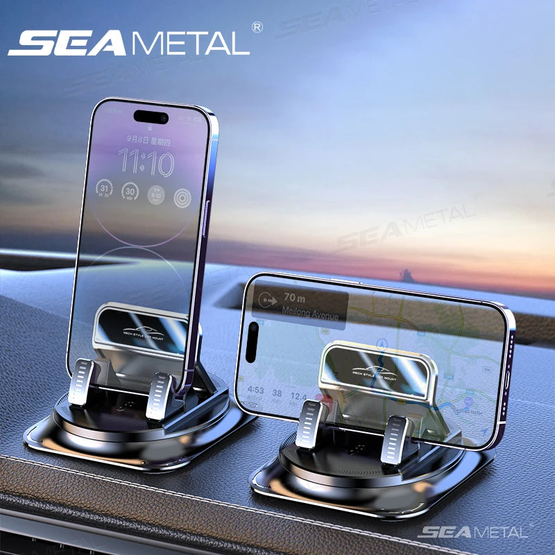 SEAMETAL Universal Car Phone Holder Mobile Phone Bracket Anti-Slip Auto Dashboard Phone Mount GPS Stand in Car for Xiaomi Iphone