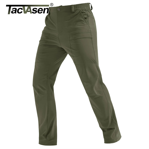 TACVASEN Men's Hiking Pants Lightweight Quick Dry 7 Pockets Travel Pants for Men Water Resistant Ripstop Work Fishing Cargo Pant