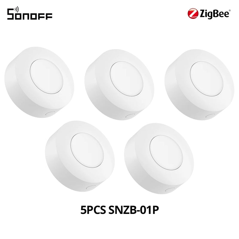 SONOFF SNZB-01P Smart Zigbee Wireless Switch 1-10PCS Smart Scene via eWeLink Two-Way Control with TX Ultimate NSPanel Pro Switch