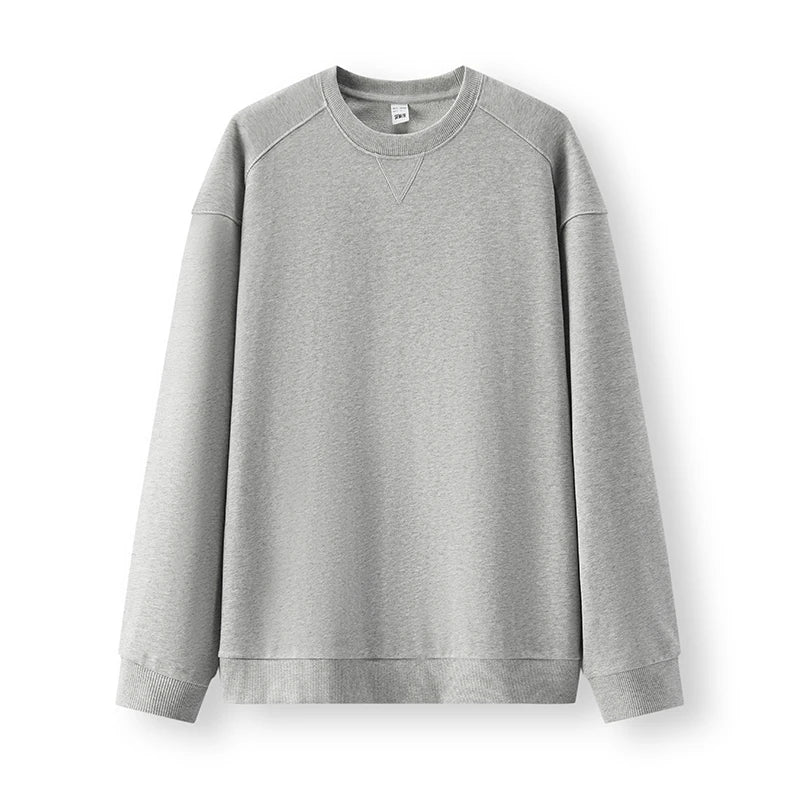 Semir Versatile Hoodie Men Spring Solid O Neck Long Sleeve Soft Comfortable Casual Basic Layer Daily Top