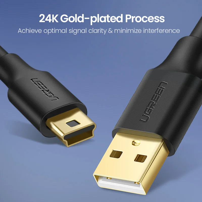 Ugreen Mini USB Cable Mini USB to USB Fast Data Charger Cable for MP3 MP4 Player Car DVR GPS Digital Camera HDD Mini USB