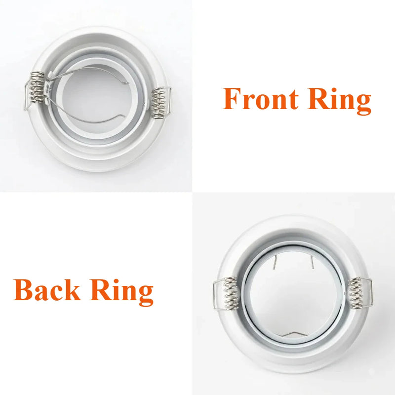 JOYINLED GU10 MR16 Downlight Frame Recessed Ceiling Light Fixture Adjustable Spotlight Trim for Home Office Commercial Lighting