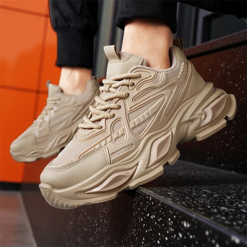 Men's casual sneakers spring summer new breathable soft-sole anti-slip outdoor racing running shoes students speed sports shoes