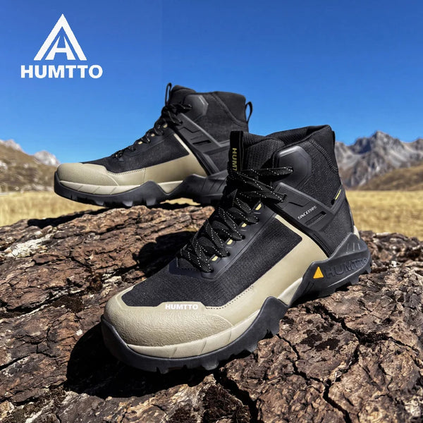 HUMTTO Winter Mens Hiking Boots Water-resistant Trekking Shoes for Man Breathable Non-slip Camping Men Casual Outdoor Sneaker
