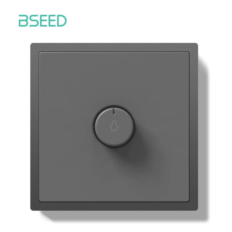BSEED Light Dimmer Switch Rotary Knob Dimmer Switch Adjustable Brightness Controller Plastic Frame Button LED Bulb Dimmer Switch