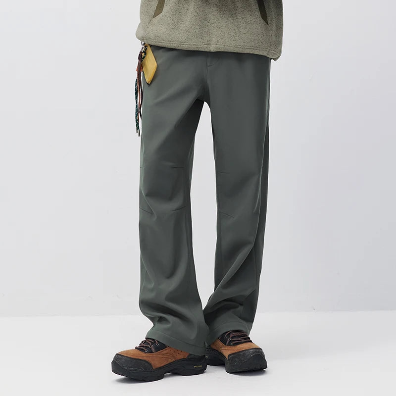 Semir Men Casual Pants Thermal Warmth Water Repellent Panel Design Solid Color Regular Fit Straight Leg 2026 New