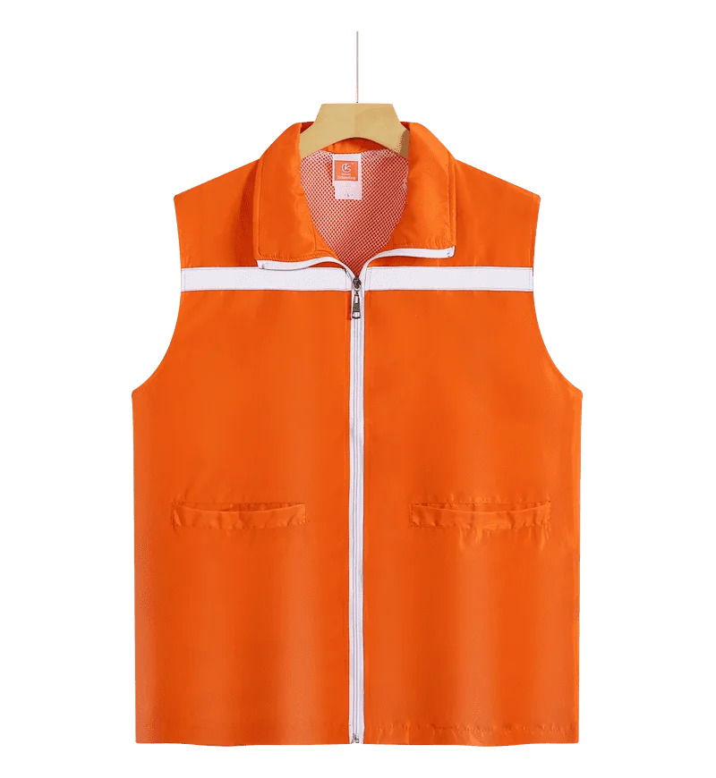 Volunteer advertising shirt Obvious waistcoat vest Sanitation volunteer supermarket staff work clothes substitute driver