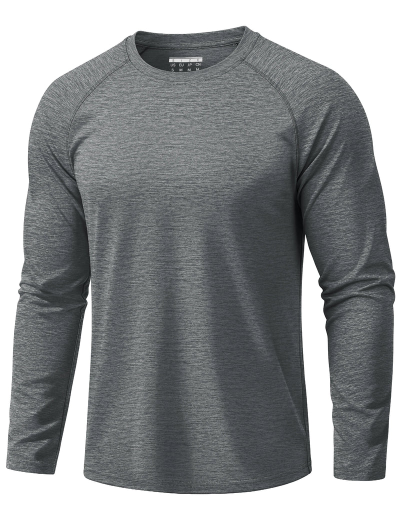 TACVASEN Quick Dry UPF 50+ Workout T-shirts Mens Long Sleeve Athletic Shirts Performance Sports Running Tee Tops Sun Protection