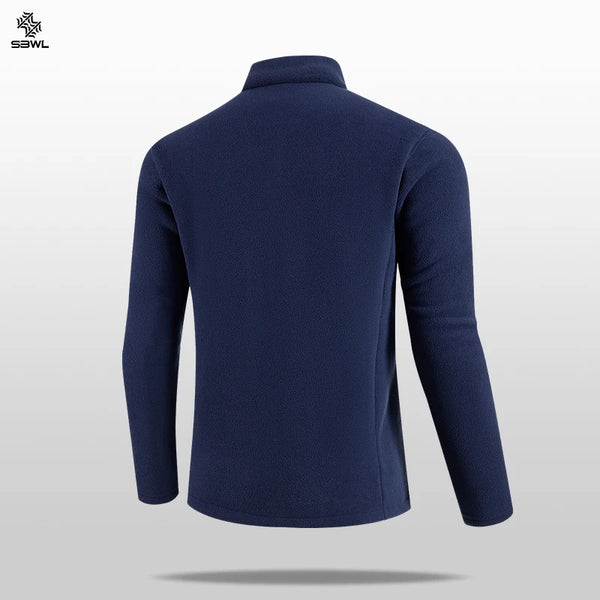SBWL Autumn/Winter Outdoor Sports with Warm and Fluffy Long Sleeve Small Stand Collar Long Sleeve T-Shirt Fashion Skiing Casual