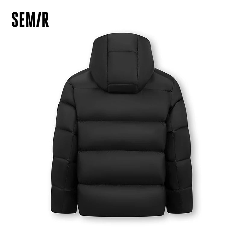 Semir Men Down Jacket Modern Style Lightweight Hooded 90 Percent Goose Down Water Repellent 2026 New Winter Daily Wear