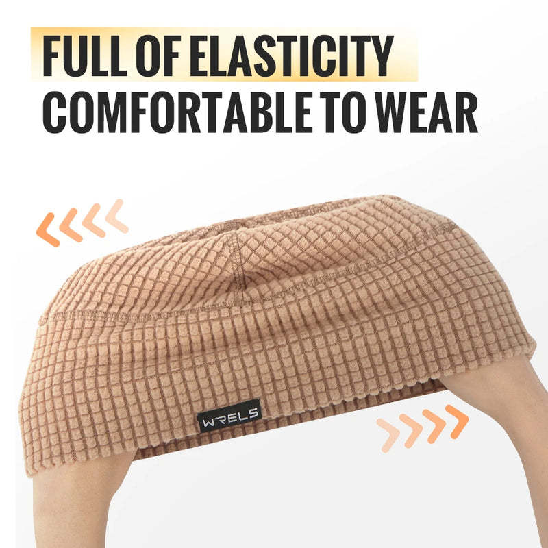 WRELS Windproof Women Men Polar Fleece Waffle Warm Beanie Hat Autumn Winter Soft Comfortable Ski Cycling Cap Hat For Women Men