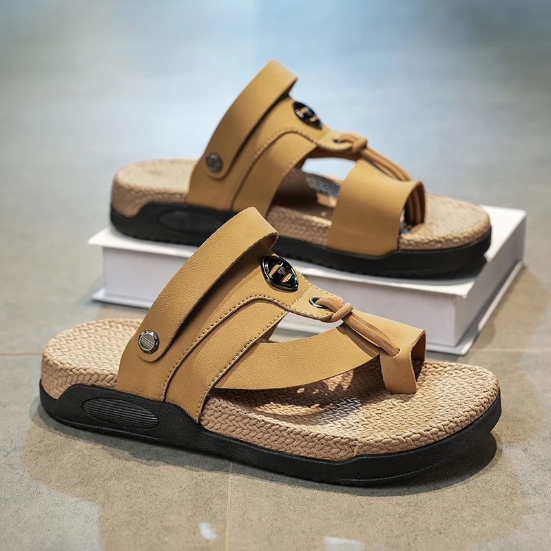 Men's slides Flip-flops Sandals summer new anti-slip outdoor comfort soft-sole non-slip light fashion casual walking beach shoes