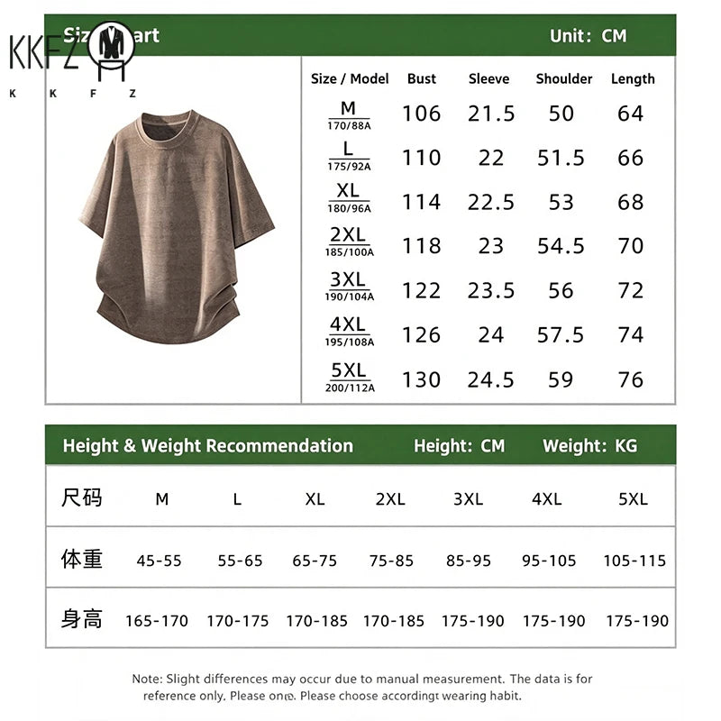Men Crew Neck Waffle Knit Short Sleeve T Shirt Curved Hem Hemline Oversized Silhouette For Summer Street Casual Daily Wear
