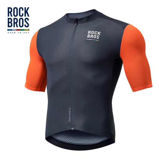 ROCKBROS ROAD TO SKY Bicycle Jersey Summer Breathable Cycling Jersey Mens Cycle Short Sleeved Road MTB Bike Sportswear Clothing
