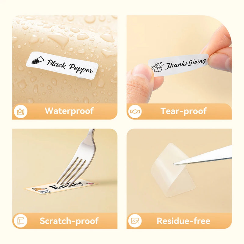 Niimbot Thermal Printer Labels 1 Roll of Self-adhesive Label Paper for D110 D11 D101 H1 H1S Bluetooth Label Maker