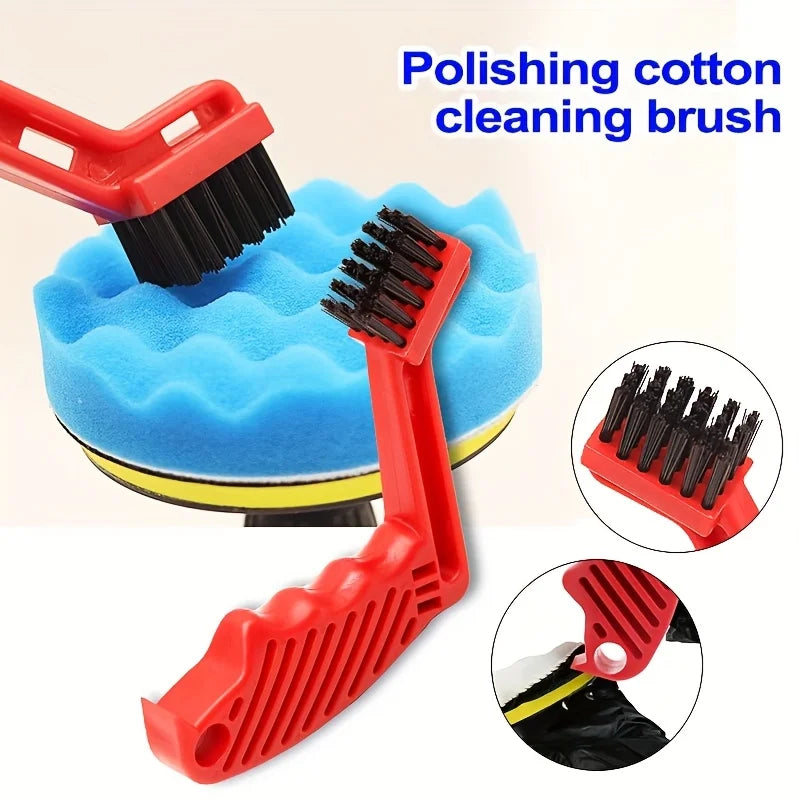 1pc Polishing Pad Cleaning Brush - Durable Nylon Bristles,Polishing Spur Tool Stain Cleaning Brush, for Polishing Pad Cleaning