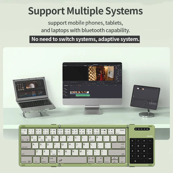 NILLKIN Folding Bluetooth Keyboard With Touchpad For Smartphone Windows IOS Android PC Office Mini Portable Wireless Keyboard